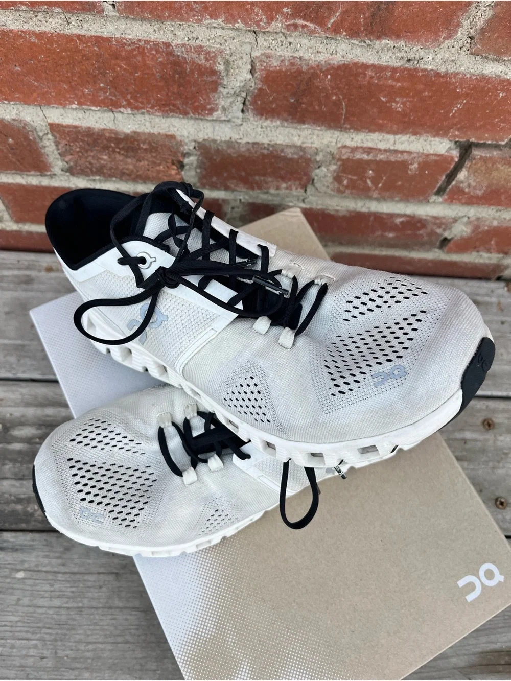 On Cloud X Running Men's White and Black Athletic Running Shoes